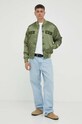 Куртка-бомбер The Mercer Brand MEAP233003 зелений AW23