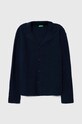Παιδική ζακέτα με μείγμα από μαλλί United Colors of Benetton με μείγμα μαλλιού σκούρο μπλε 1076CW002.G.SEASONAL