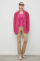 Кожаный пиджак 2NDDAY розовый
