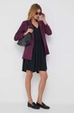 Sisley marynarka 2BJFLW01H.2P4 fioletowy AW23