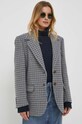 Μάλλινο μπουφάν Tommy Hilfiger WW0WW39735 γκρί AW23