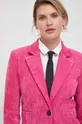 rózsaszín Patrizia Pepe kordbársony kabát