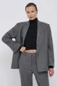 Шерстяной пиджак Calvin Klein серый