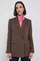 Blazer s příměsí vlny Calvin Klein hnědá K20K206715