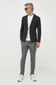 Піджак з домішкою вовни Calvin Klein K10K109551 чорний AW23