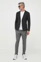 Calvin Klein blazer con aggiunta di lana nero