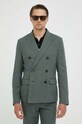 Λινό πανωφόρι Bruuns Bazaar BBM2268 πράσινο AW23