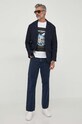 Джинсовый пиджак Sisley 2FRTSW01M.932 тёмно-синий AW23