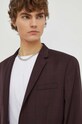 The Kooples marynarka wełniana bordowy HVES27025K
