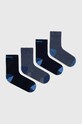 Skechers skarpetki dziecięce MESH VENTILATION ORGANIC STRIPE 4-pack skarpetki długie granatowy SK41092