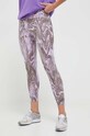 adidas by Stella McCartney legginsy treningowe TruePurpose Optime wzorzyste fioletowy IB6779