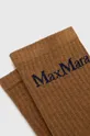 Κάλτσες με μείγμα κασμίρι Max Mara Leisure καφέ