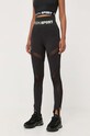 PLEIN SPORT legginsy z elastanem czarny FACC.WJT1743.STE003N