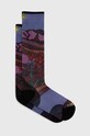 Smartwool ciorapi de schi Ski Zero Cushion Floral Field Print OTC violet SW002165