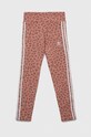 adidas Originals legginsy dziecięce wzorzyste pomarańczowy IJ0757