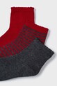 Dětské ponožky Mayoral 3-pack 10578.6K.Skarpety červená AW23
