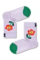 Παιδικές κάλτσες Happy Socks Flowers μωβ