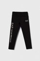 EA7 Emporio Armani legginsy dziecięce z elastanem czarny 8NFP01.FJ4SZ