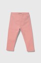 United Colors of Benetton legginsy dziecięce z elastanem różowy 3GNSGF02H.G.P.SEASONAL