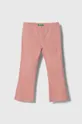 różowy United Colors of Benetton legginsy dziecięce Dziewczęcy