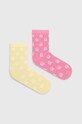 United Colors of Benetton skarpetki dziecięce 2-pack skarpetki długie żółty 6AO307029.G.G.SEASONAL