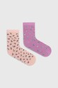 Dječje čarape United Colors of Benetton 2-pack Planet friendly roza 6AO307029.G.G.SEASONAL