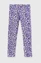 United Colors of Benetton legginsy dziecięce wzorzyste fioletowy 35Y3CF04L.G.SEASONAL