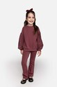 Coccodrillo legginsy dziecięce z elastanem bordowy ZC3122602CGK