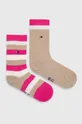 roza Otroške nogavice Tommy Hilfiger 2-pack Dekliški