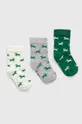 Дитячі шкарпетки United Colors of Benetton 3-pack зелений