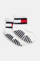 Tommy Hilfiger skarpetki antypoślizgowe dziecięce 2-pack wzorzyste biały 701226500
