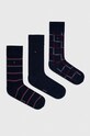Čarape Tommy Hilfiger 3-pack visoke čarape mornarsko plava 701224445