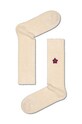 Happy Socks skarpetki Embroidered Flower Crew Sock skarpetki długie beżowy P000190