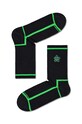 Ponožky Happy Socks Squiggly Flower 3/4 Crew Sock dlhé ponožky čierna P000221