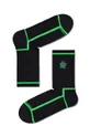 čierna Ponožky Happy Socks Squiggly Flower 3/4 Crew Sock Unisex