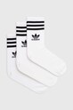 adidas Originals șosete 3-pack sosete lungi alb IJ0733