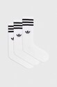 adidas Originals șosete 3-pack sosete lungi alb IJ0734