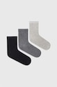 Ponožky United Colors of Benetton 3-pak melanž sivá 6GRD2701M.902