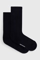 Bavlněné ponožky Norse Projects Bjarki N Logo Sport Sock - 2 Pack dlouhé ponožky námořnická modř N82.0065.7004