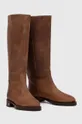 Шкіряні чоботи Furla Furla Heritage коричневий