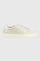 beige Calvin Klein sneakers in pelle CLEAN CUP LACE UP-NA Donna