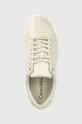 beżowy Calvin Klein sneakersy skórzane CLEAN CUP LACE UP-NA