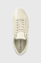 beżowy Calvin Klein sneakersy skórzane CLEAN CUP LACE UP-NA