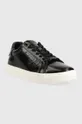 Δερμάτινα αθλητικά παπούτσια Calvin Klein CLEAN CUP LACE UP-NA μαύρο