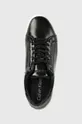 czarny Calvin Klein sneakersy skórzane CLEAN CUP LACE UP-NA