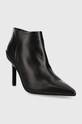 Kožne gležnjače Calvin Klein WRAP STILETTO ANKLE HW0HW01600 crna AW23
