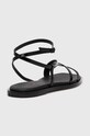 Obuwie Calvin Klein sandały skórzane SQUARED SANDAL HW0HW01603 czarny