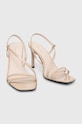 Calvin Klein sandały skórzane GEO STILETTO ASY SAN HW0HW01609 beżowy AW23