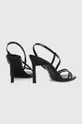 Calvin Klein sandały skórzane GEO STILETTO ASY SAN Cholewka: Skóra lakierowana, Wnętrze: Skóra naturalna, Podeszwa: Materiał syntetyczny
