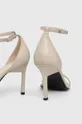 Usnjeni sandali Calvin Klein GEO STILETTO SANDAL  Zunanjost: Naravno usnje Notranjost: Naravno usnje Podplat: Sintetični material